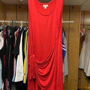 Style and Co Red Tank Dress w/Crossover Skirt